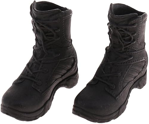 Miniatura 5 de Tachiuwa Botas negras para mujer escala 16 para cuerpo de niña Kumik CY CG de 12 pulgadas