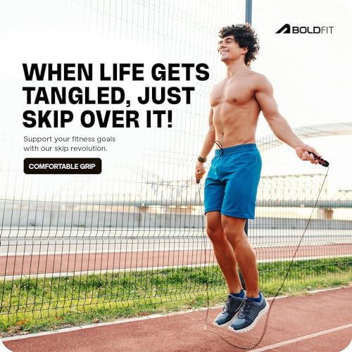Boldfit Skipping Rope For Men & Women Adjustable Jumping Rope For Men Gym Rope/Exercise Rope For Men Workout (Image - 6)