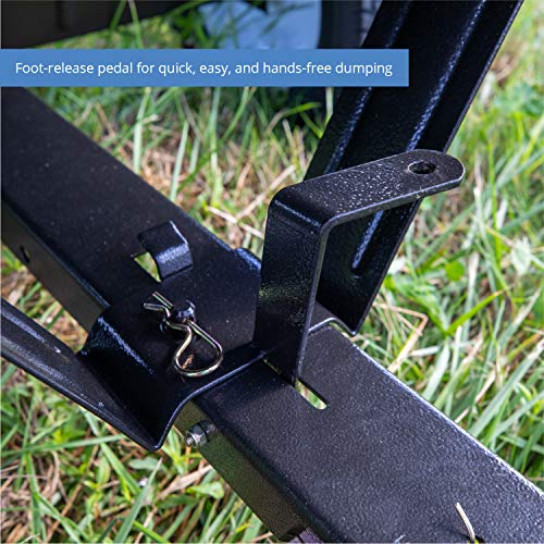 Titan Attachments 400 LB (10 Cu. Ft.) Economy Poly Dump Cart for Lawn Tractor and ATV/UTV’s, Poly Dump Cart, Utility Tow