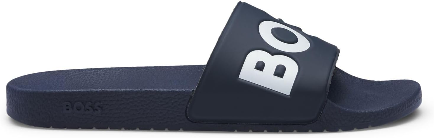 BOSS Herren Aryeh Slid In Italien gefertigte Slides mit großem Logo-Detail Größe
