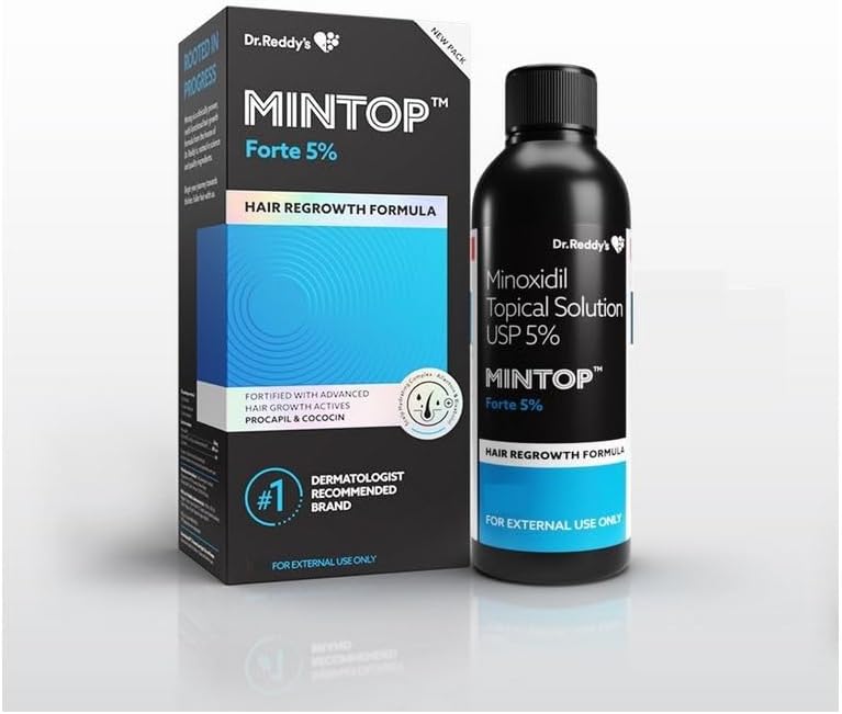 Mintop Forte 5% - Bottle of 120ml Solution Hair Restore Formula with Minoxidil