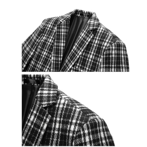 Casual Suit Jacket Slim Plaid Banquet Dress Small Suit Tops3