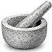 Tera Mortero y Maja Granito Juego de Mortero y Maja de Mano con Diámetro Externo 16cm y Diámetro Interno 12cm con Capacidad de 550ml Seguro para Alimentos Molinillo para Hierbas Especias