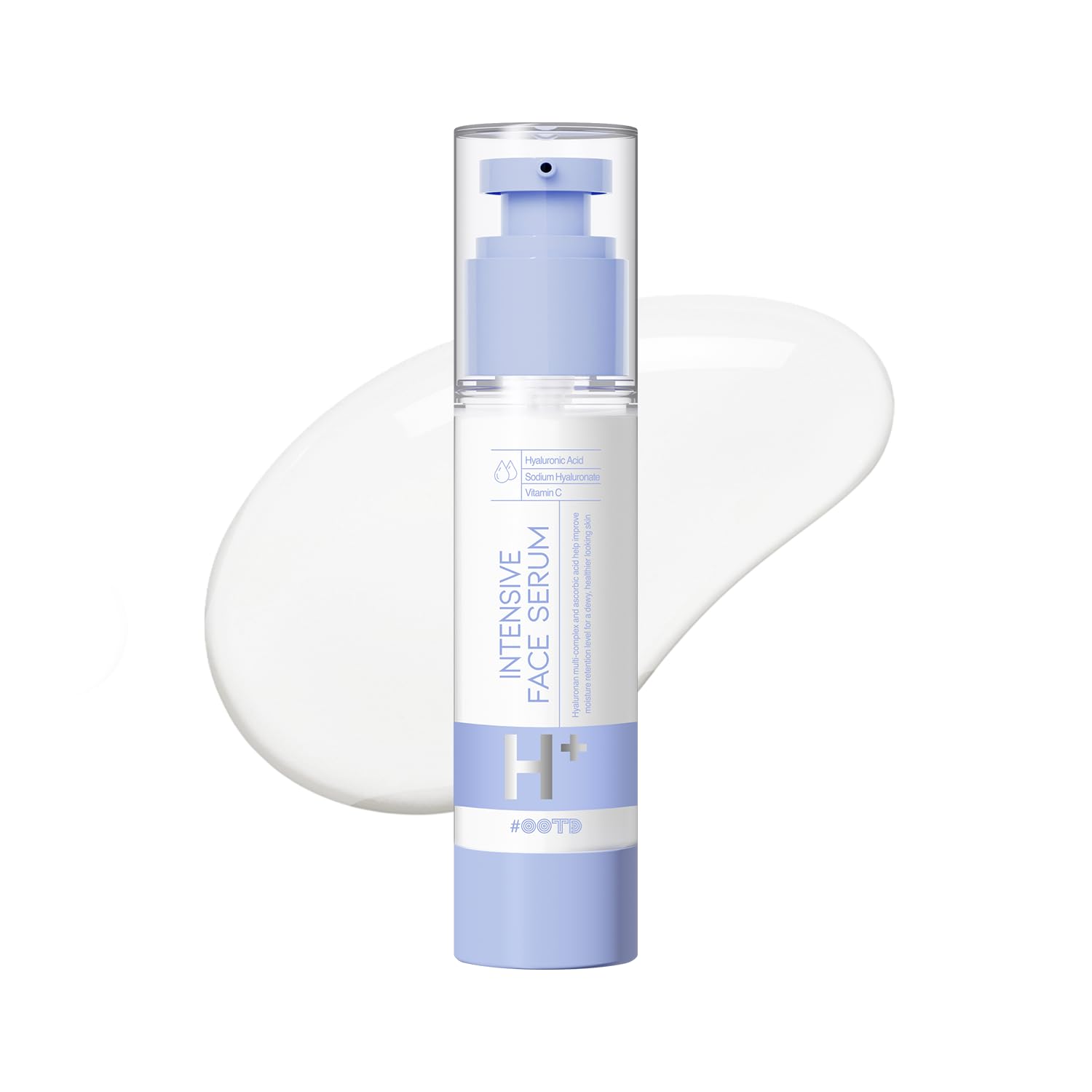 #OOTD Intensive Hydrating Moisturizing Serum, 1.69 Fl Oz | Korean Skincare | Intensive hydrating face serum 50g; Sodium Hyaluronate prevents flaky skin, quenches dry skin & plumps fine lines daily
