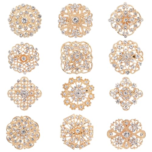 Broches de mariage en alliage pour bouquet de mariée chic