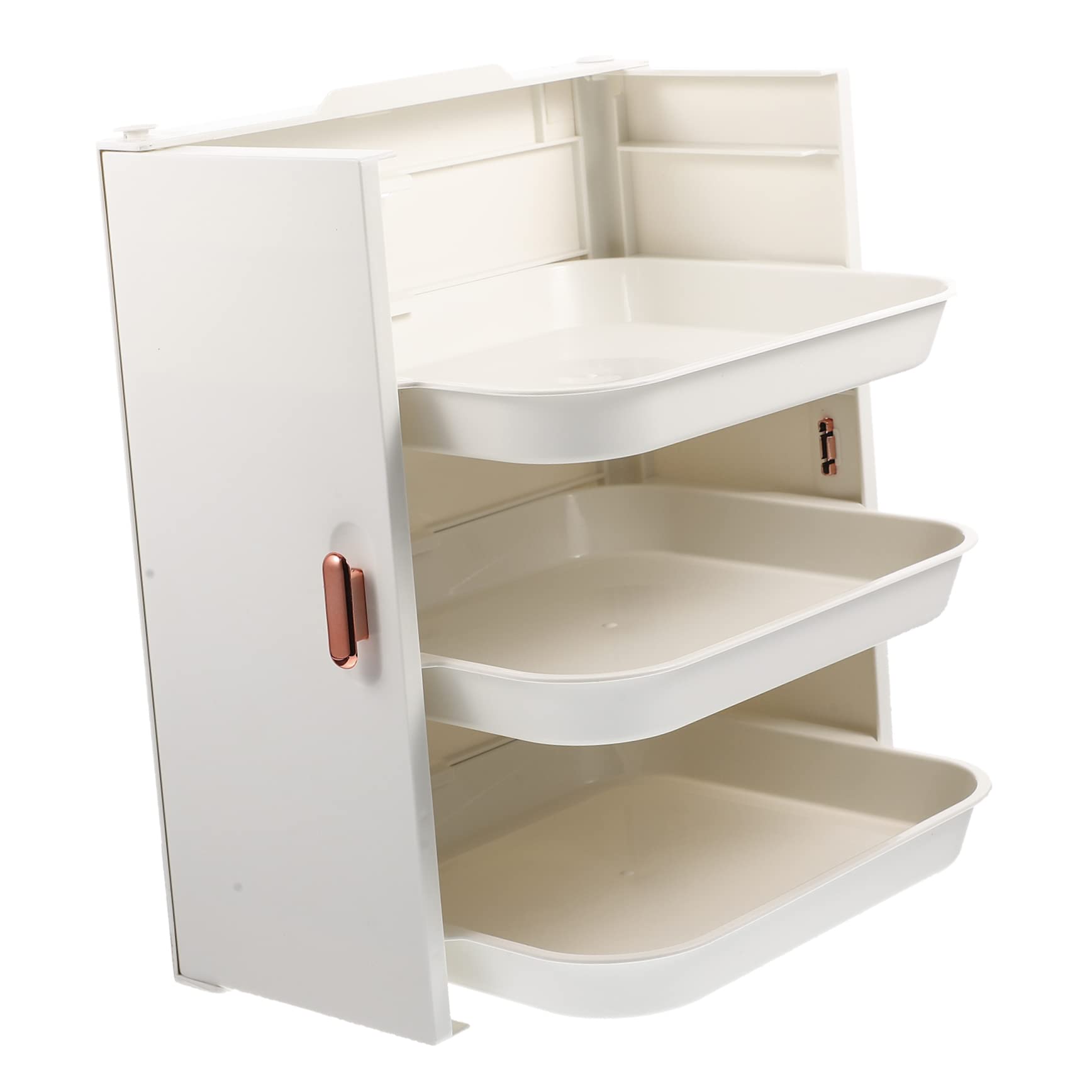 OFFSCH Multi Kitchen Food Storage Rack Punch Vegetable Tray for Hotpot Bbq Material with Sliding Access Space Saving Wall Mounted Design Food Tray Rack