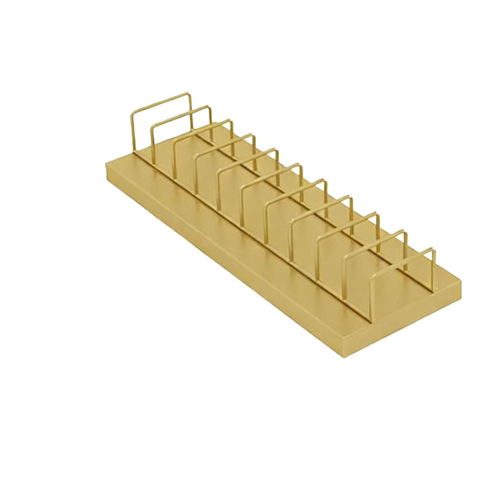 YNBSHGAA Tile Display Rack for Samples, 13x13.8x1in Desktop Organizer for Trade Shows Showrooms Retail Counters,Gold-6.3x13.8x1in