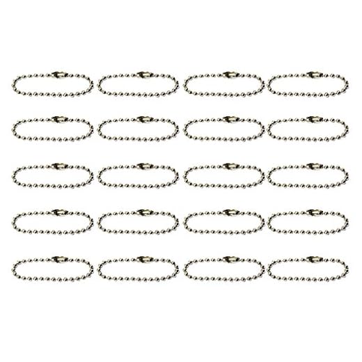 Lot de 20pcs 10cm Chaînes de Billes pour Scrapbooking Porte-clés Fabrication de Bijoux
