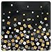 Amscan 591641 Sparkling Confetti Square Paper Plates | Black | 10