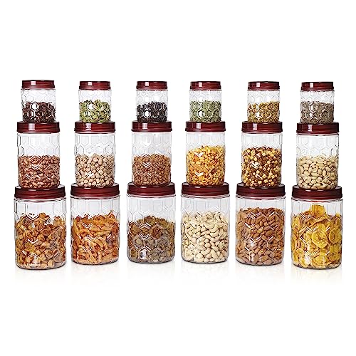 Essential Jars and Containers 14 Milton Hexa Airtight Containers for Kitchen Storage Food Grade Pl...