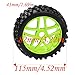 HIRCQOO 17mm Hub 4.52''OD Rubber Tires & Plastic Wheel Rim with Foam Compatible with 1/8 Scale Arrma Python HSP Redcat Kyosho ExceedRC Traxxas Losi HPI XTR Badlands Off-Road RC Buggy (Green)