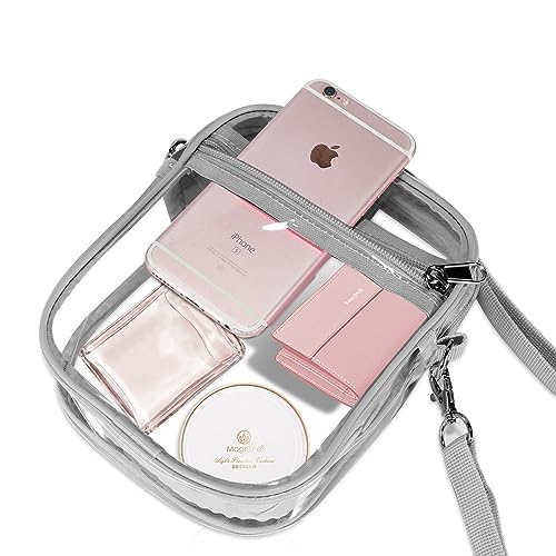 Image of Clear Bag Stadium Approved, Clear Crossbody Purse Bag with Front Pocket for Concerts Sports Events Festivals