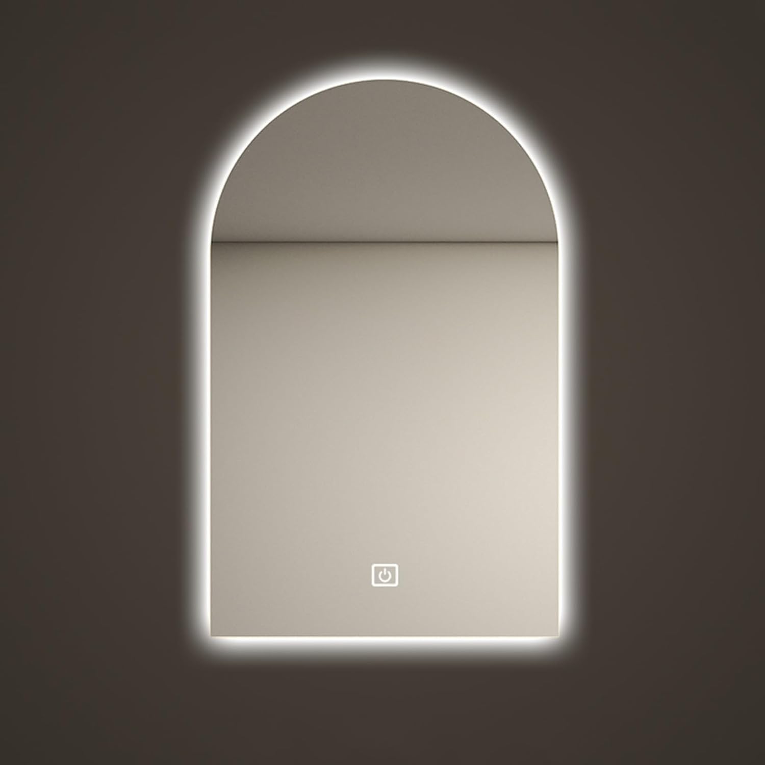 Dimmerabile Semicular Arch LED Specchio Bagno con Interruttore Intelligente 3 Colori Retroilluminato Vani Specchio Lampada Da Parete per Arredamento Moderno Bagno