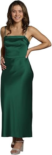 David's Bridal The Edit Studio Charmeuse Spaghetti Strap Sheath Dress, Satin Coc