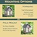 North States Village Collection Bayside Cottage Birdfeeder: Easy Fill and Clean. Squirrel Proof Hanging Cable included, or Pole Mount Large, 5 pound Seed Capacity (9.5 x 10.25 x 11, Gray)