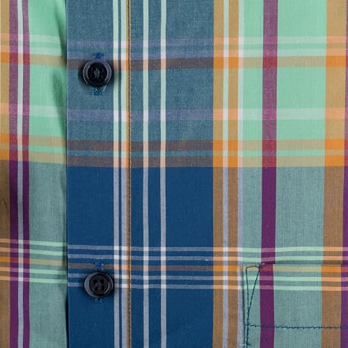 Image of 7-DAYS Men's Premium Check Shirt - 100% Cotton, Tailored Fit (Between Slim & Regular), Full Sleeve, with Pocket - Smart Office & Casual Look
