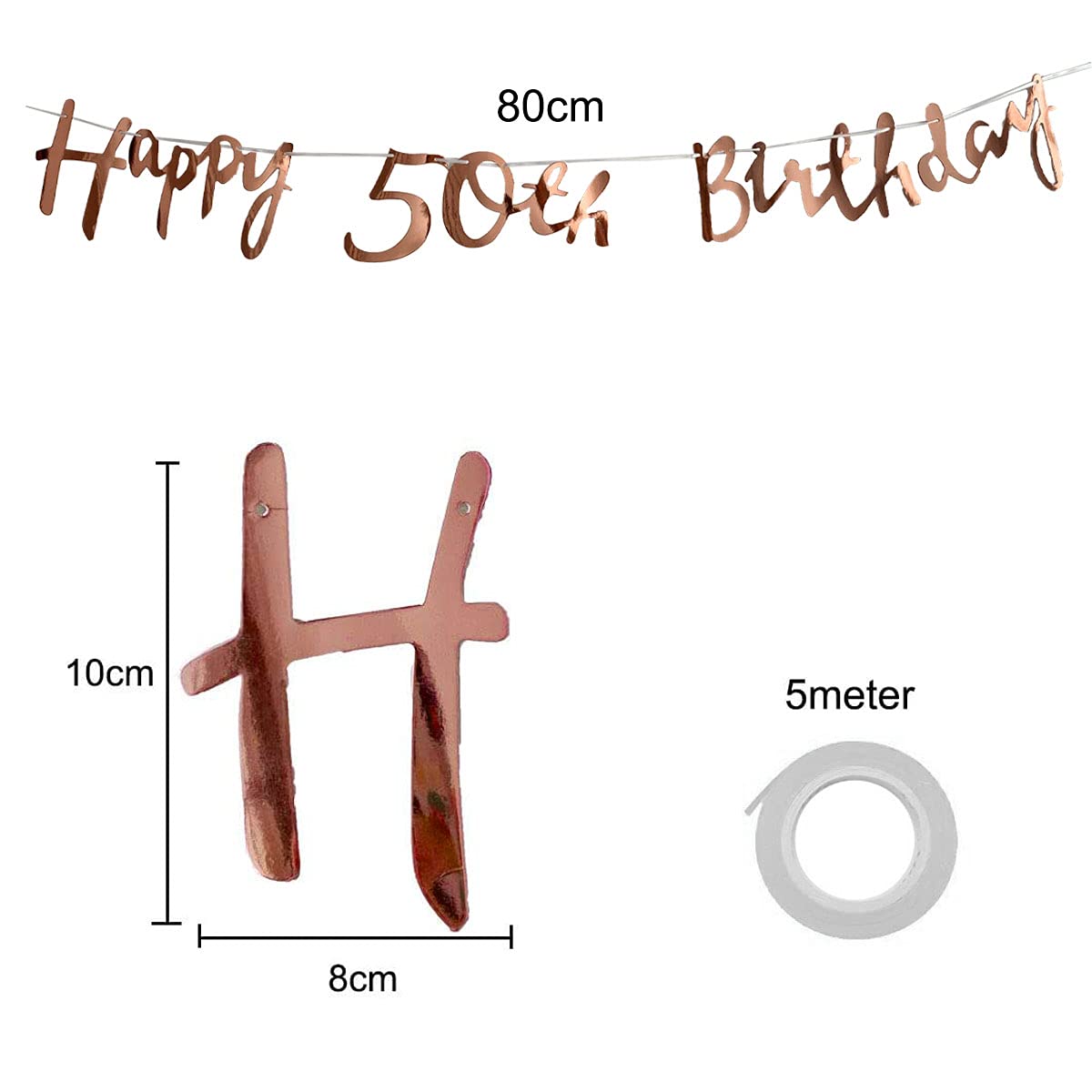 Fascia Per Compleanno Ragazza - In Raso Oro Rosa, Accessorio Festa Per Donna E Bambina, Elegante E Festosa