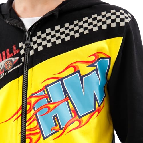 Hot Wheels Boys Hoodie | Race Car Boys Zip Up Hoodie | 100% Cotton Kids Hoodie | Multicoloured | 73