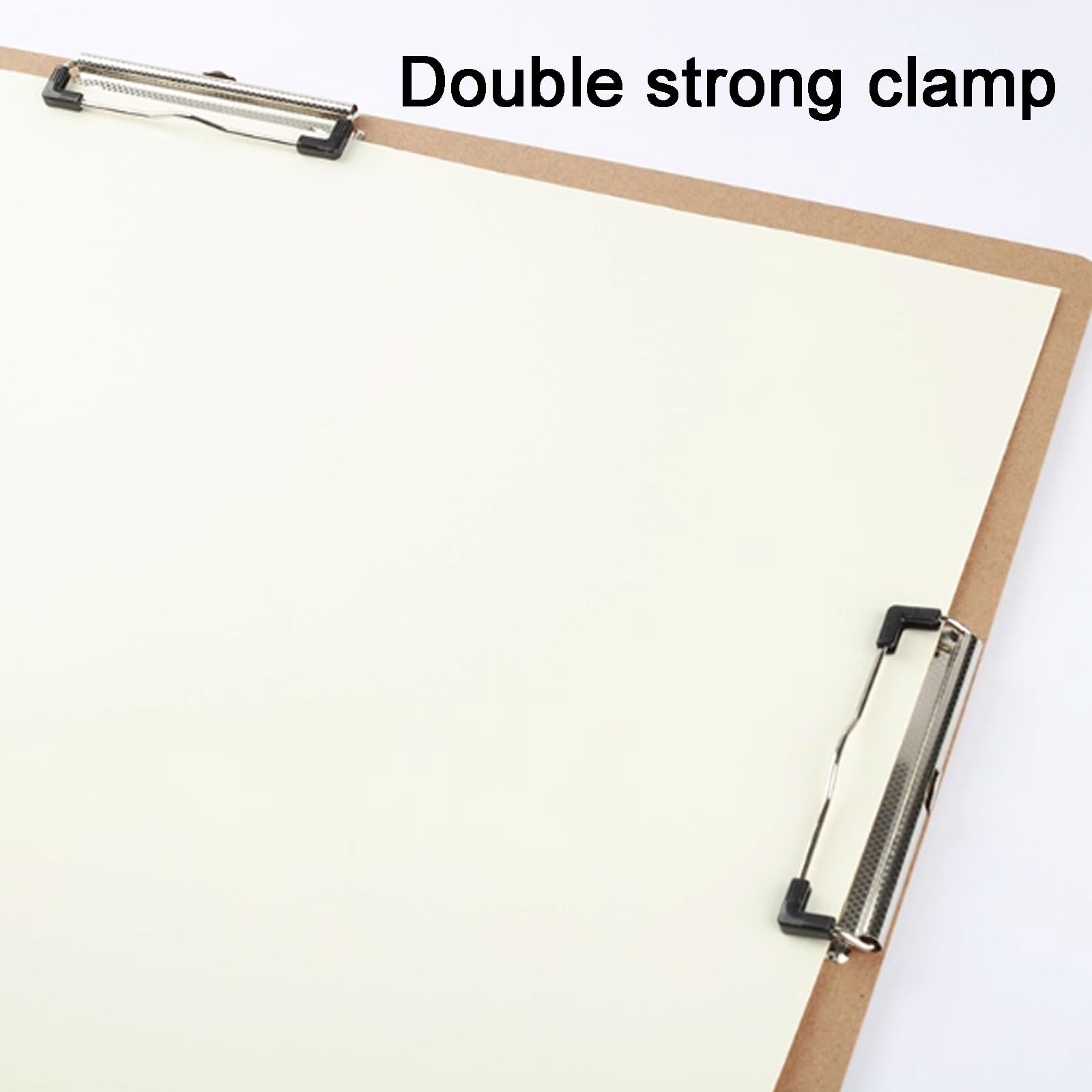 Carpeta de papel horizontal gruesa 4K con doble clip, tablero de archivo multifuncional, bloc de escritura rígido, fácil de transportar(2 pcs)