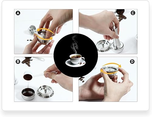 Miniatura 2 de JOYSOG Para Vertuo plus G2 Kit de cápsulas de café recargables de acero inoxidable para Nespresso Vertuoplus PlusVeertuoline GCA1para máquinas
