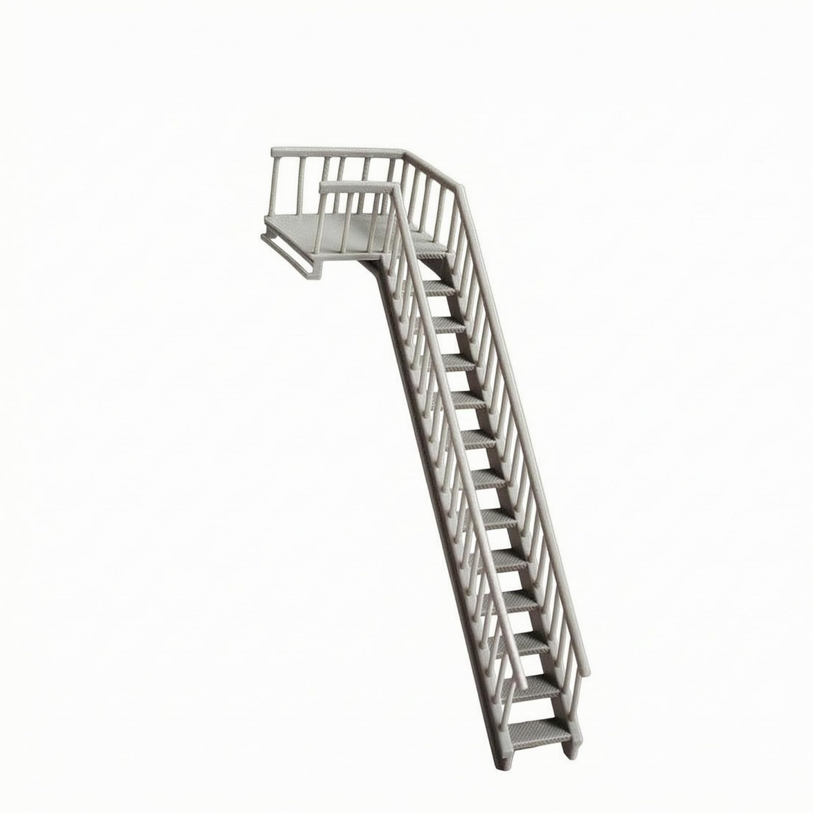 1:64 Scale Miniature Staircase Model Detailed Resin Stairs Model Railings Scene Setting Staircase Steps for Scene Decoration, A04 White-image-28