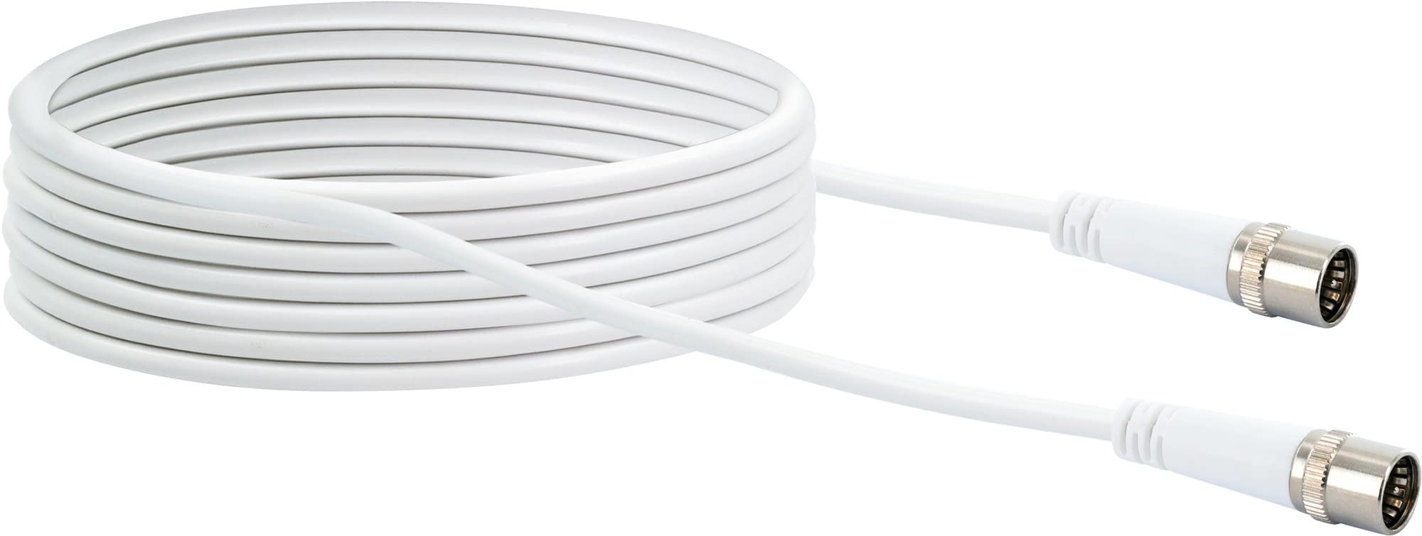 SCHWAIGER antenne, SAT Câble de raccordement [1x F à raccord rapide - 1x F à raccord rapide] 7.50 m 10 dB quadruple blindage blanc