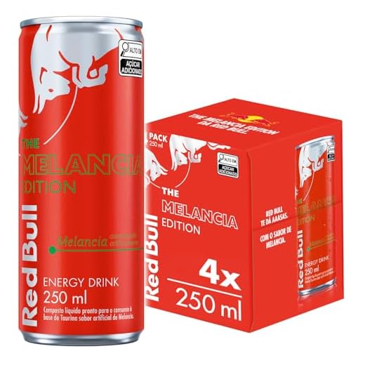 Energético Red Bull Energy Drink, Melancia, 250 ml (4 latas)