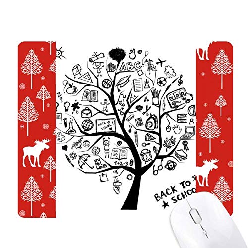 La souris Noël silhouette arbre transforme votre bureau d'école en forêt festive