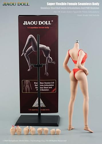 Miniatura 5 de HiPlay JIAOUDOLL - Figuras de acción femeninas superflexibles y sin costuras a escala 16 de 12 pulgadas, para niña joven, busto medio (blanco)