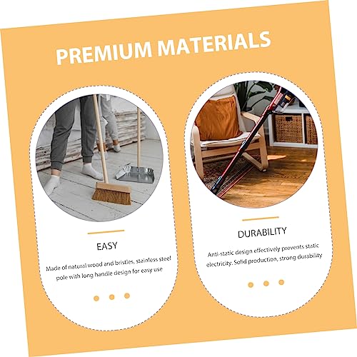 HAMPPLIES Besen Bürste Bad Küchenbürste Kehrbesen bodensaugerbürste Teppich bürste spülmittelbürste verstauboxen Küchenbesen mit Borsten Borstenbesen für zu Hause Rostfreier Stahl Khaki – Bild 7