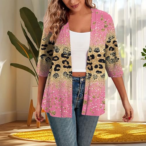 Lightweight Cotton Cardigans for Women Oversized 3/4 Sleeve Cardigan Open Front Summer Trendy 2025 Vacation Outfits2