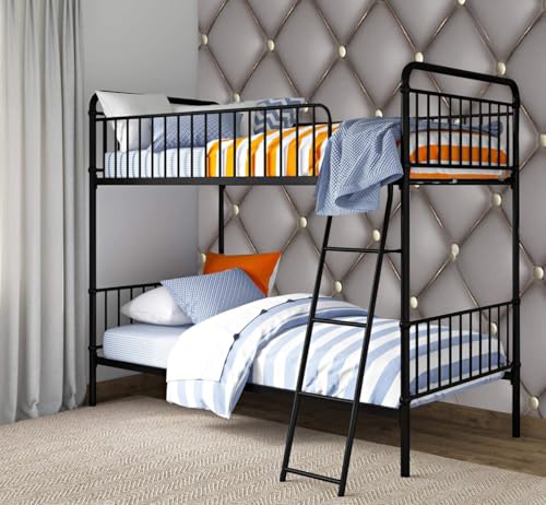 Image of APRODZ Marks Twin Bunk Bed (Metal - Black Powder Coated)