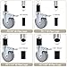 ERKOON 4 Inch Prep Table Caster Wheels Set, 4 Heavy Duty Expanding Stem Casters Fit 7/8