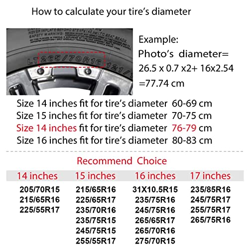 Image of Texas Flag Spare Tire Cover Dust-Proof Wheel Tire Cover Fit Trailer, RV, SUV and Many Vehicle (14, 15, 16, 17 Inch)