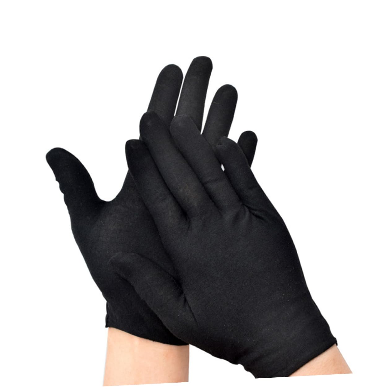 FRCOLOR Guanti di Cotone Neri 12 Paia, Leggeri, Protezione Mani