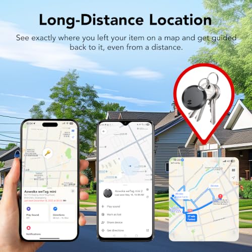Image of 2026 Air Tracker Tags Item Locator for Android & iOS Bluetooth Tracker Smart Tags Compatible with Apple Find My (iOS) & Google's Find Hub(Android) for Keys, Luggage, Wallet, Vehicles Black (4 Pack)