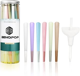 Colorful Pre Rolled Cones | Colorful Rolling Papers |100 Pack（4.2inches/108mm) Colorful King Size Pre Rolled Cones | Pre-Rolled Cones | Rolling Papers Cones | Rolling Paper with Tips |