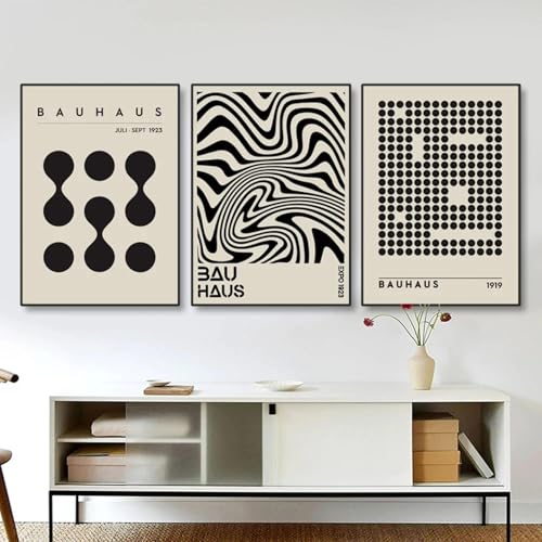 Affiche Bauhaus géométrique lianyibo pour habiller un mur vide sans effort 50x70