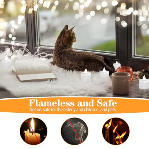 Image of KOABY 25 Pack Flameless Votive Candles, Last 8H+, Pure White Light, No Timer No Flickering