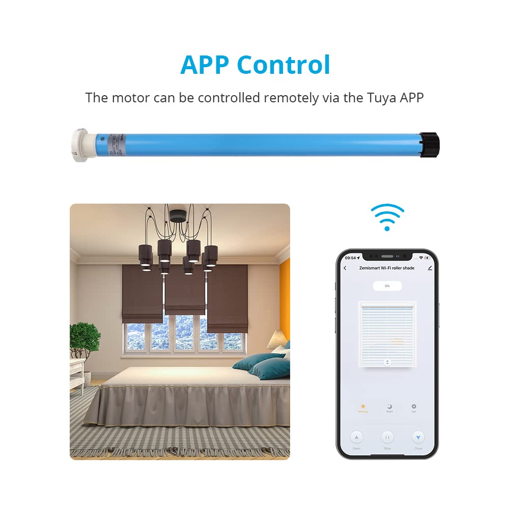 Kit di tende a rullo motorizzate Smart Wifi con telecomando e Echo Voice Tuya APP Timer controllo gruppo motore tubolare fai da te per tubo da 32 mm (6 canali)