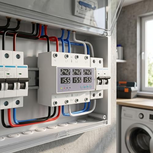 Voltmètre triphasé Rail DIN pour sécuriser l'atelier de tri