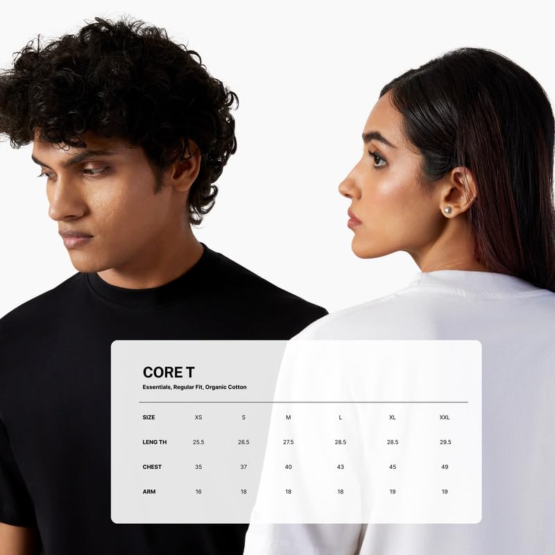 Image of LUDIC Core T Dailymove Collection | Regular Fit | Crew Neck T Shirt | 100% Organic Cotton, 180GSM | Lightweight & Comfortable | Everyday Essential | Casual T-Shirt for Men & Women