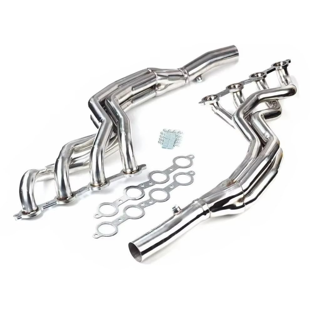 Auto- Auspuffkrümmer Für 2010–2015, Für Chevy, Für Camaro SS 6,2 L, V8, Edelstahl-Langrohr-Krümmerverteiler Auto-Auspuffrohr