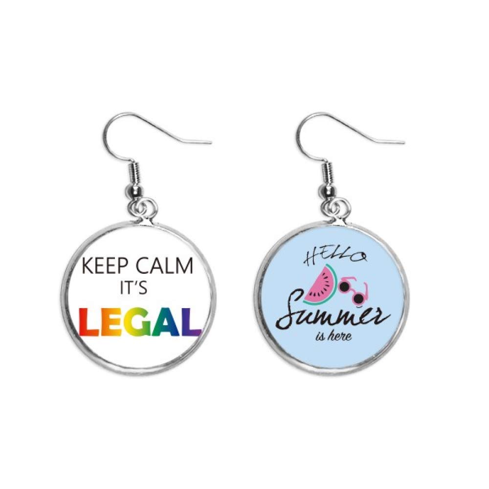 Pendientes de sandía arco iris LGBT regalo original de verano 5