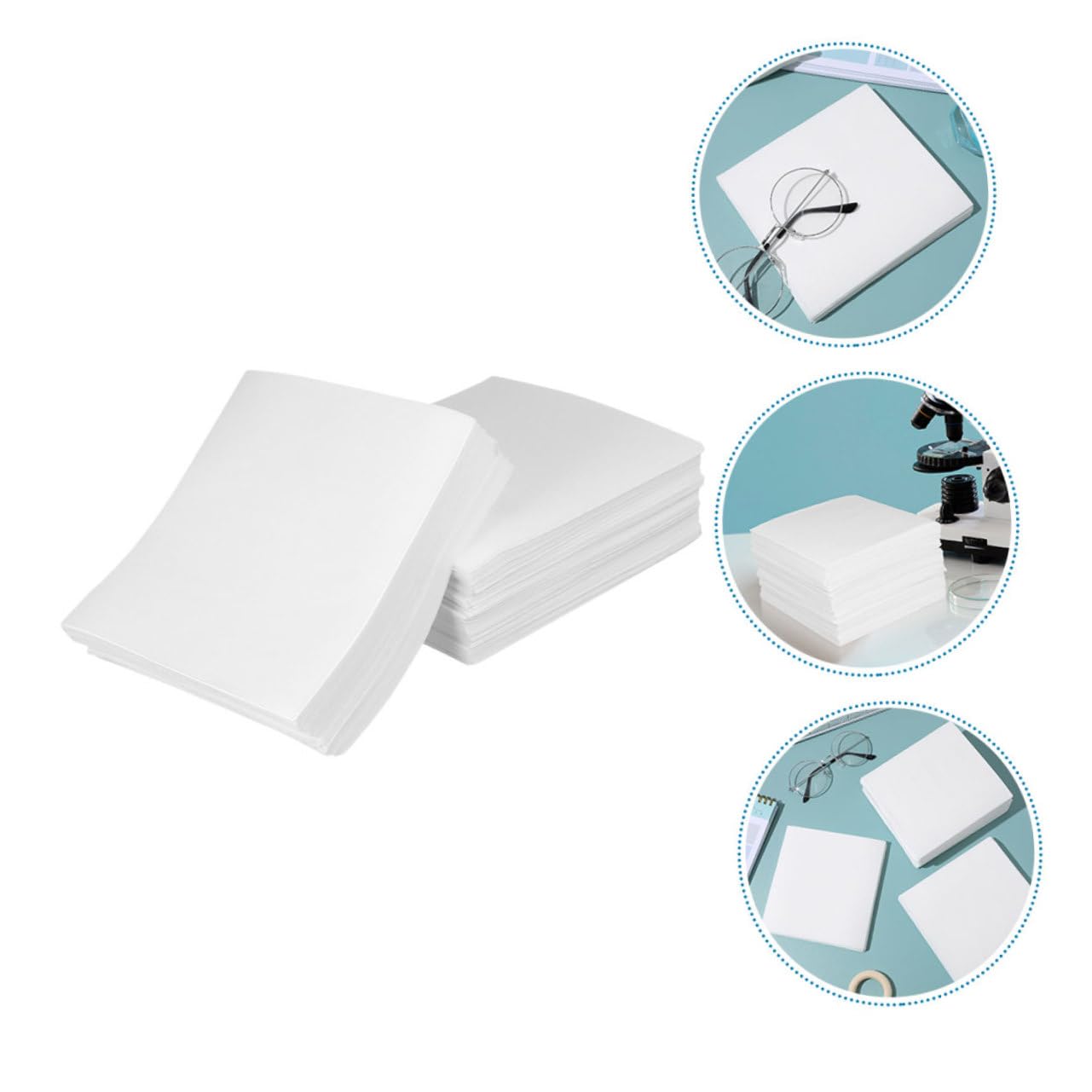 GLEAVI Toallitas sin Pelusa de Celulosa Absorbentes 6x6 Pulgadas Secas y Multiusos, Paquete de 300 Unidades (2 Paquetes para Limpieza de Lentes y Equipos de Laboratorio