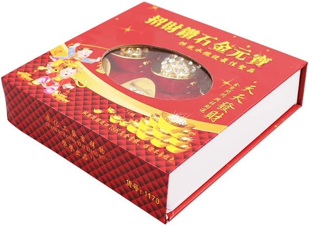 Taoist Supplies Amulet Exorcism Bringing Good Luck Mascot Decoration Pendant 合金元宝 镶钻元宝摆件 金元宝龙凤元宝店铺家居精品摆件（1Pcs 龙凤钻元宝大号长7.8cm（1Pcs 一盒2个大号元宝）