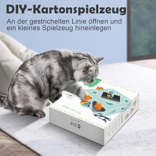 Migipaws-Katzenspielzeug-interaktiv-elektrisch-7-Loch-Mause-MigiBox-Intelligentes-FederspielzeugPappspielzeug-fur-gelangweilte-Katzen-wiederaufladbar-4St-Zubehor-Version-2 | Dealmeister.io Alt tag für bilder post titel