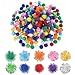 Tyqour 200 Stück Bunte Pompons zum Basteln, Filzkugeln Bunt Klein, Mini Pompons Bunt 15mm Pompoms zum Basteln für Kinder, Filzkugeln zum Basteln für Ostern DIY Kreativen Handwerk Dekorationen