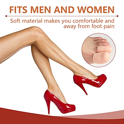Image of Promifun Gel Toe Caps, 16 Pack Toe Protectors for Women, Silicone Toe Covers Sleeves for Men, Blisters, Corns, Friction Pain Relief (Beige, Multi-Size)