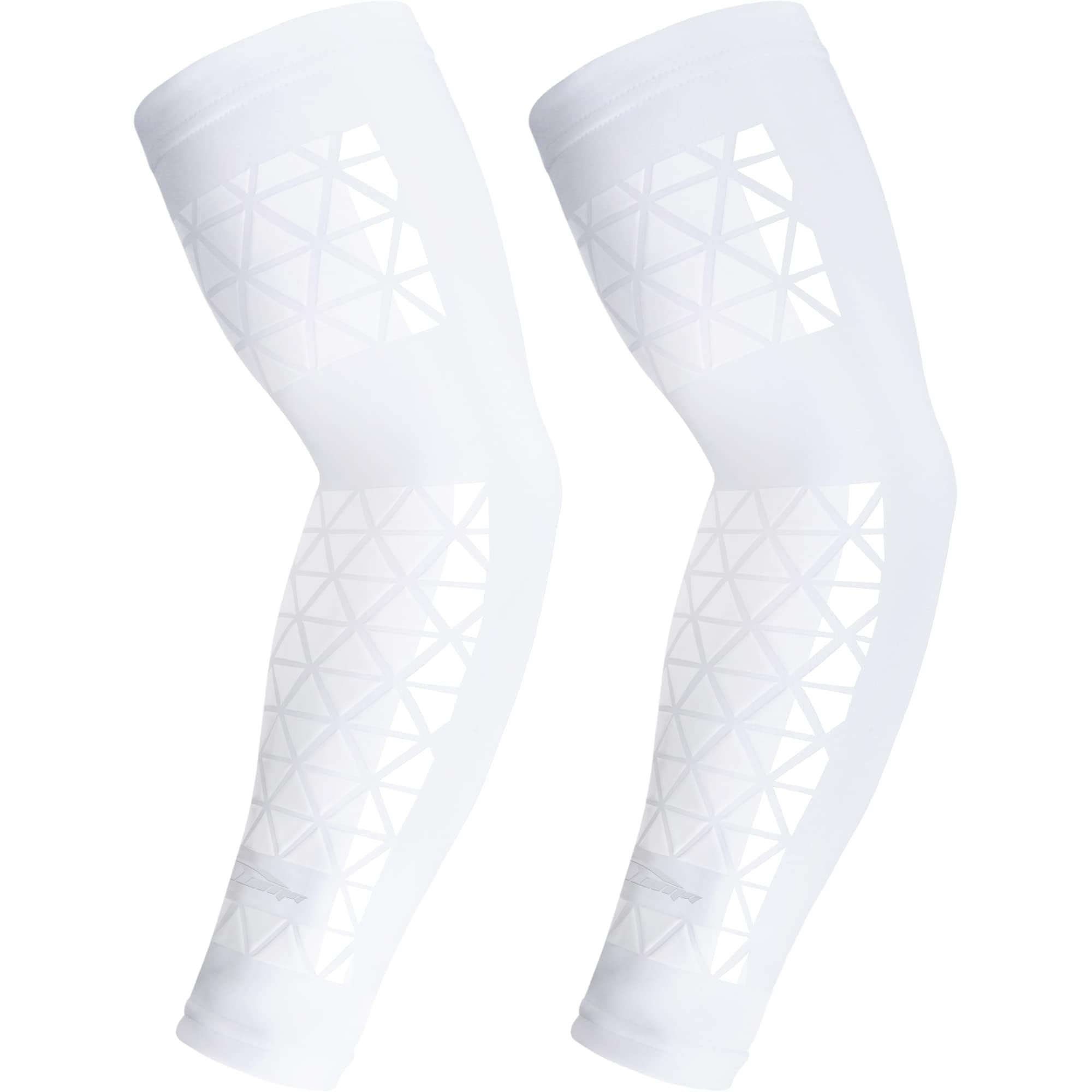 COOLOMG Football Compression Arm Sleeve with Stick Grips Forearm and Elbow Sun Protection Sleeve Kids Youth Adult